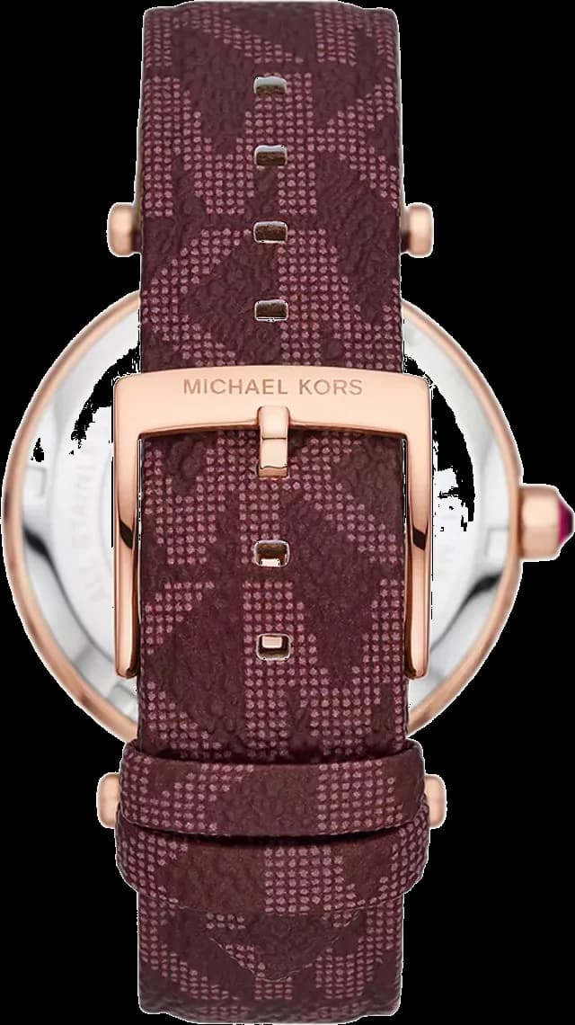 Montre Michael Kors Parker MK2974 cadran doré rose bracelet en cuir vue 2