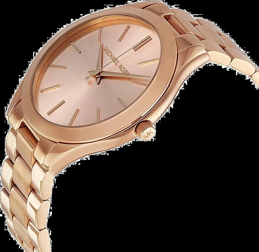 Montre Michael Kors Runway MK3197 ronde acier or rose vue 2