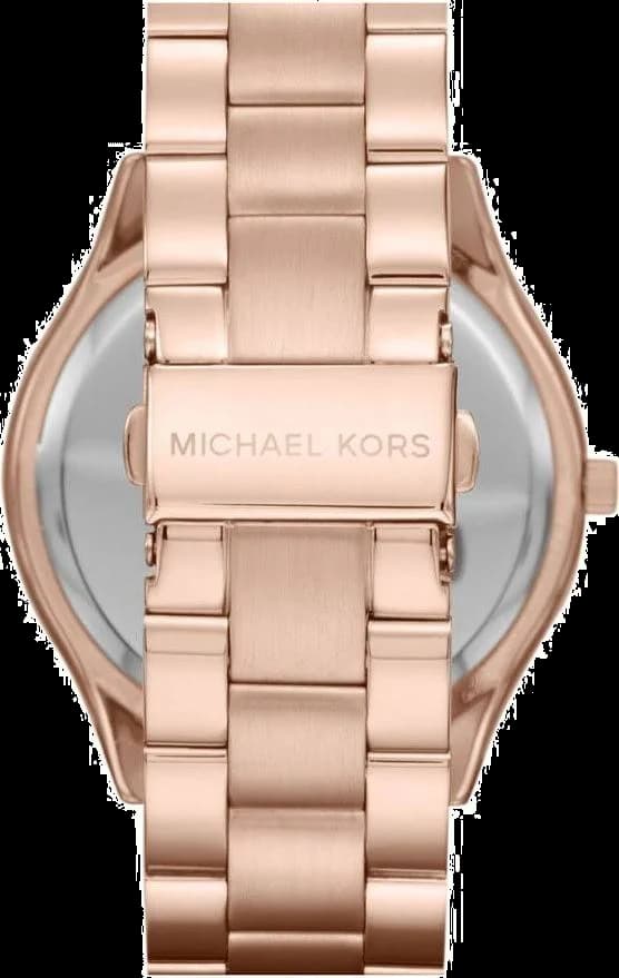 Montre Michael Kors Runway MK3197 ronde acier or rose vue 4