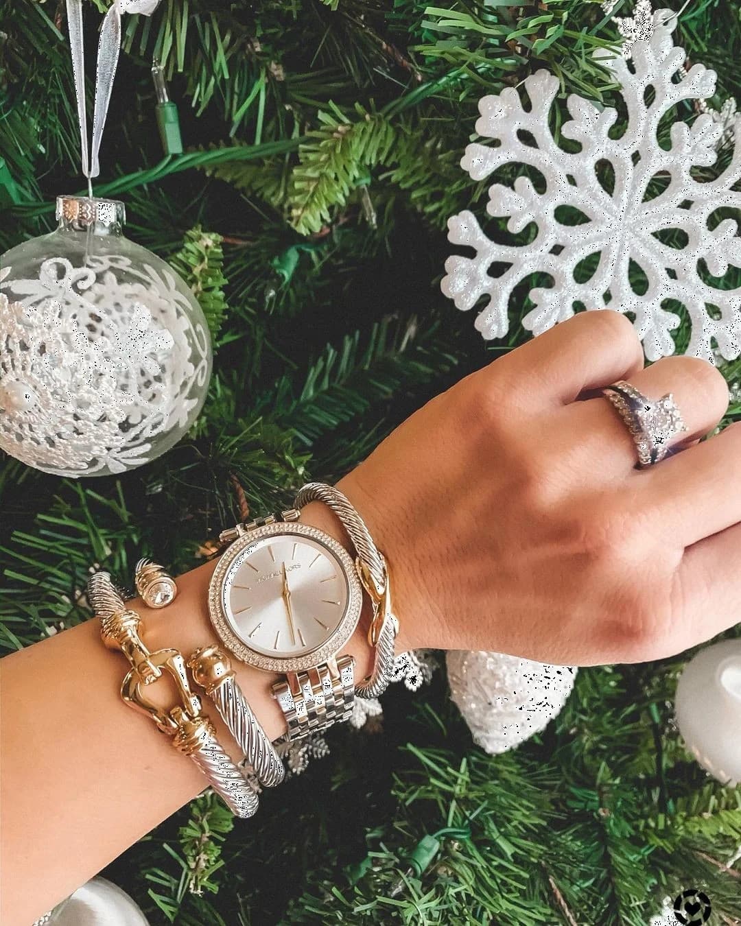 Montre Michael Kors MK3203 femme verso boîtier bicolore