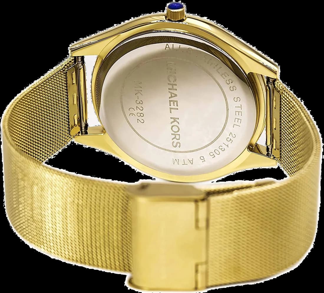 Montre Femme Michael Kors MK3282 Bracelet Maille Milanaise Dorée vue 2