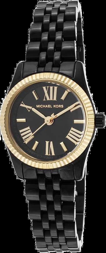 Michael Kors MK3299 avec cadran noir et boîtier or rose — Montres Outlet