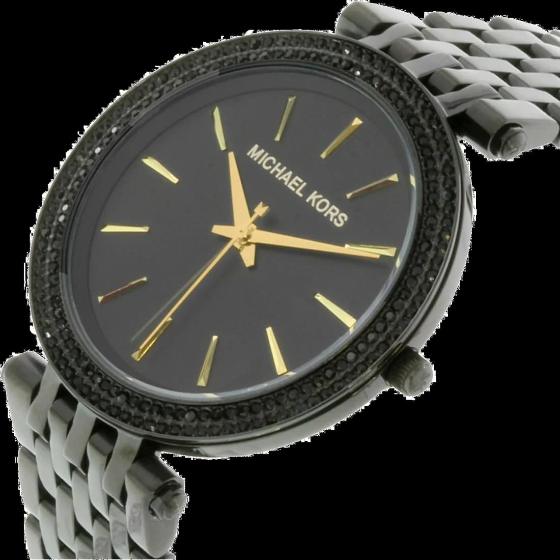 Montre Michael Kors MK3337 Darci en Acier Noir et Brillants Noirs vue 2