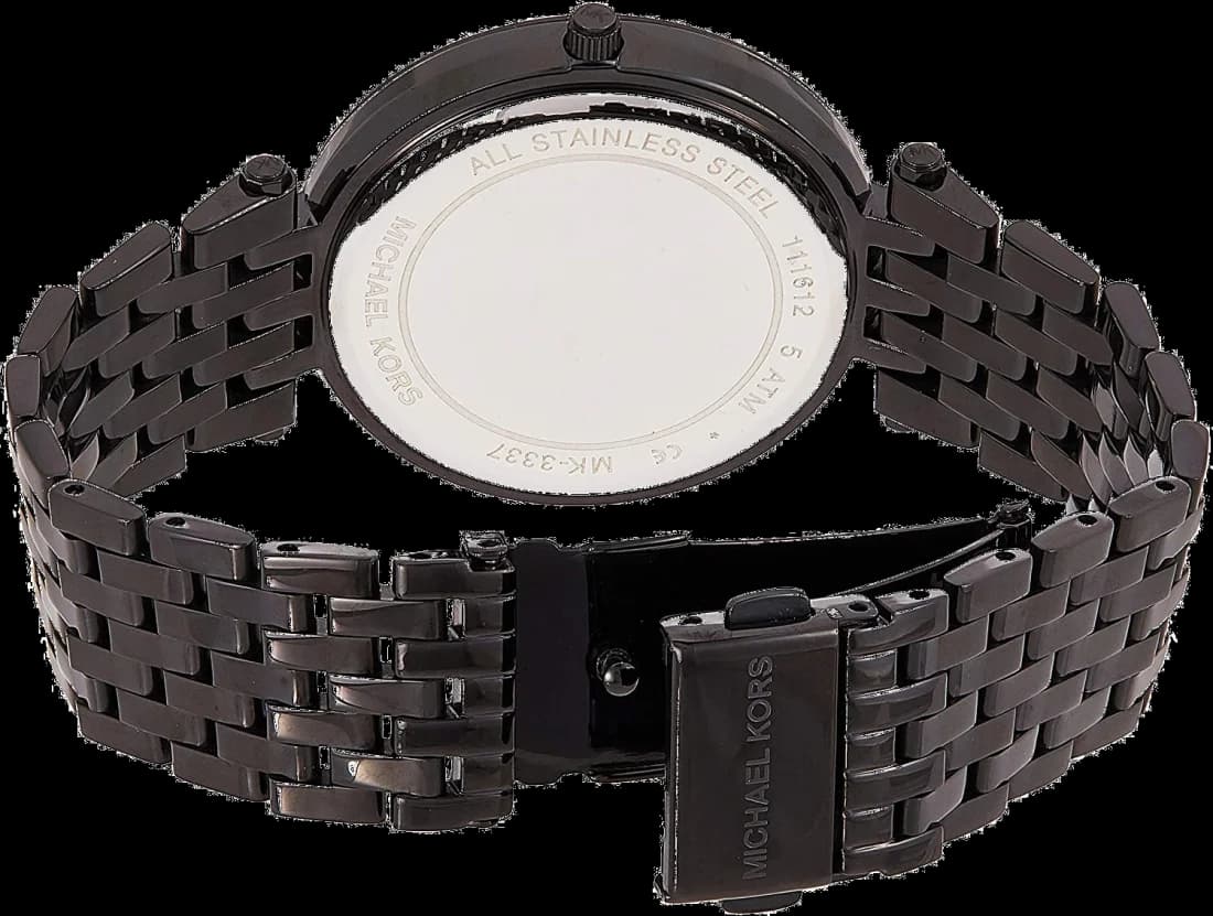 Montre Michael Kors MK3337 Darci en Acier Noir et Brillants Noirs vue 3