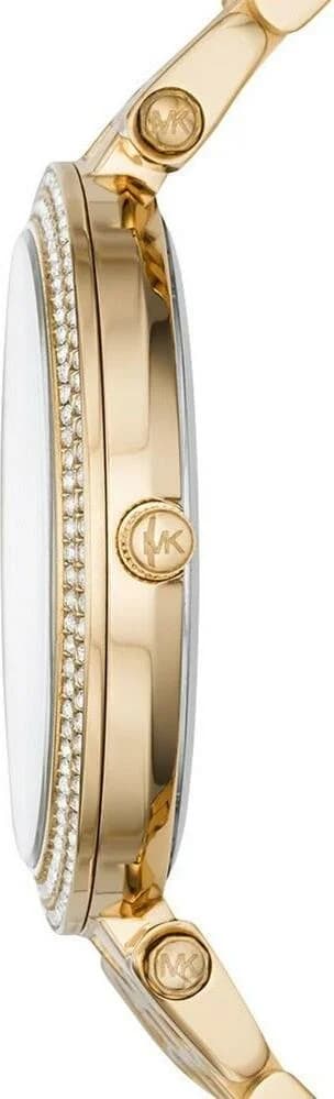 Montre Michael Kors MK3398 Acier Doré Jaune et Lunette Sertie de Strass vue 2