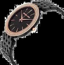 Gros plan cadran Michael Kors MK3407 Darci index bâtons fond noir