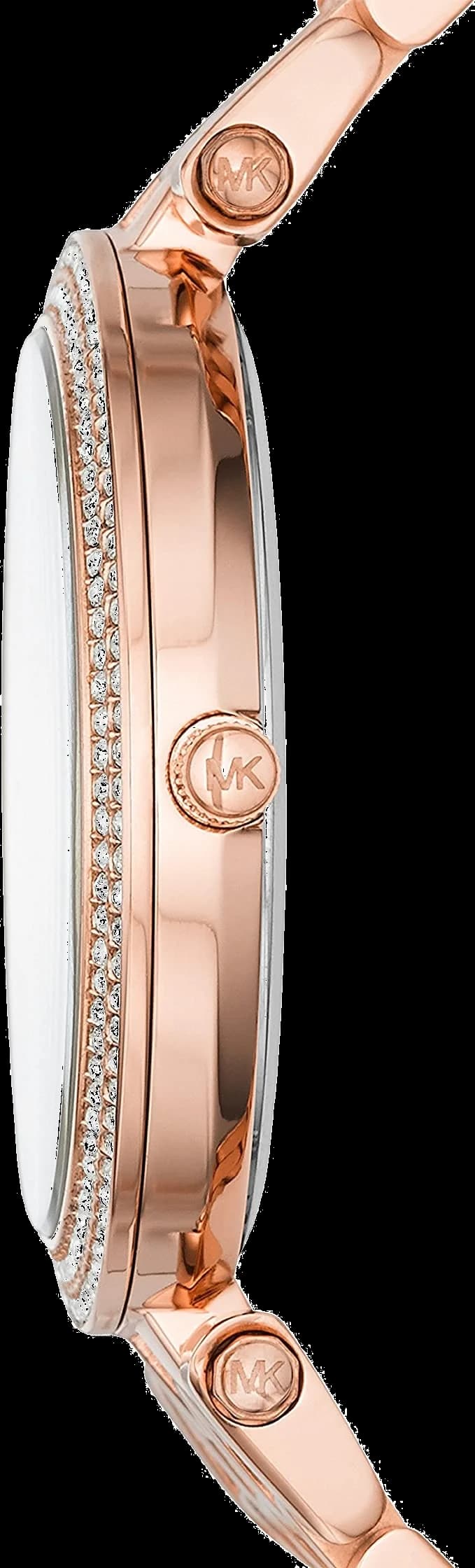 Montre Michael Kors MK3439 en Acier Or Rose avec Lunette Sertie de Brillants vue 2