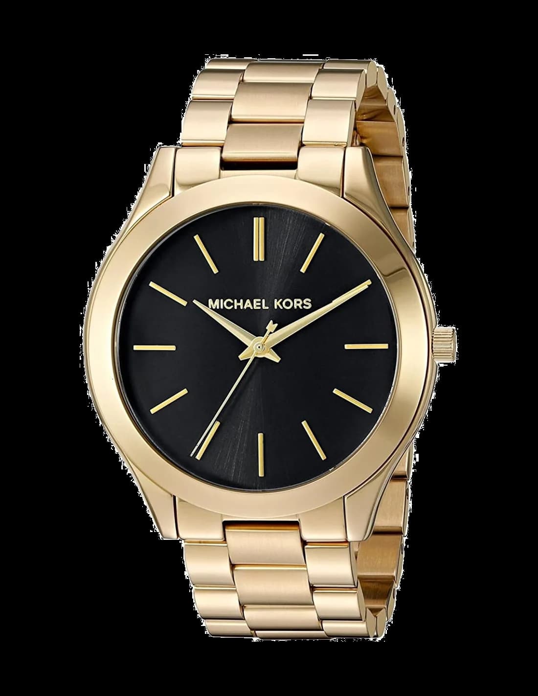 Michael Kors MK3478 montre dorée avec cadran noir — Montres Outlet