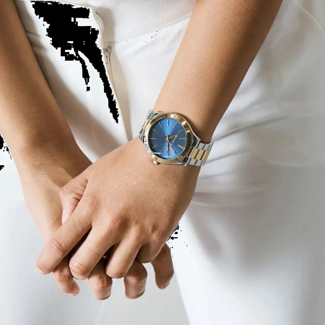 Montre Michael Kors MK3479 femme détail bracelet acier inoxydable