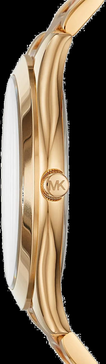 Montre Michael Kors Runway MK3493 Bracelet acétate et acier or rose vue 2