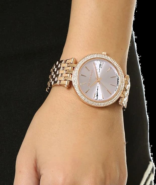 Montre Michael Kors Darci MK3507 pour Femme, Bracelet en Acier Doré Rose Élégant vue 2