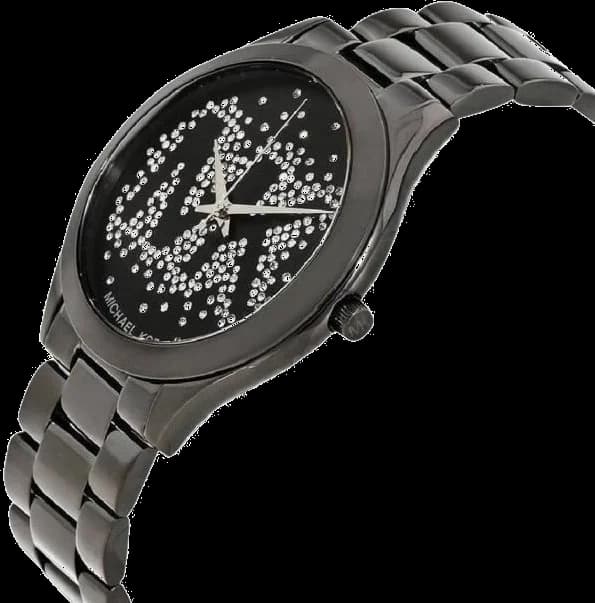 Montre Michael Kors MK3589 en acier inoxydable noir vue 2