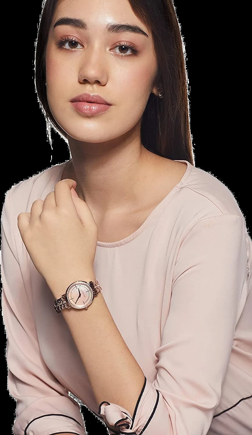 Montre Femme Michael Kors Cinthia MK3643 Or Rose vue 3