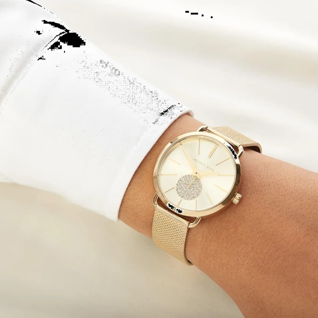 Montre Michael Kors MK3844 femme détail bracelet acier inoxydable