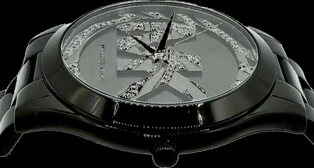 Montre femme Michael Kors Runway MK4562 bracelet en acier inoxydable noir vue 3