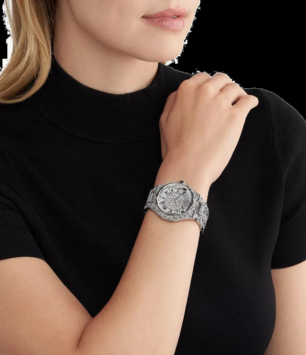 Montre femme Michael Kors Raquel MK4691 quartz bracelet argent Pavé vue 4