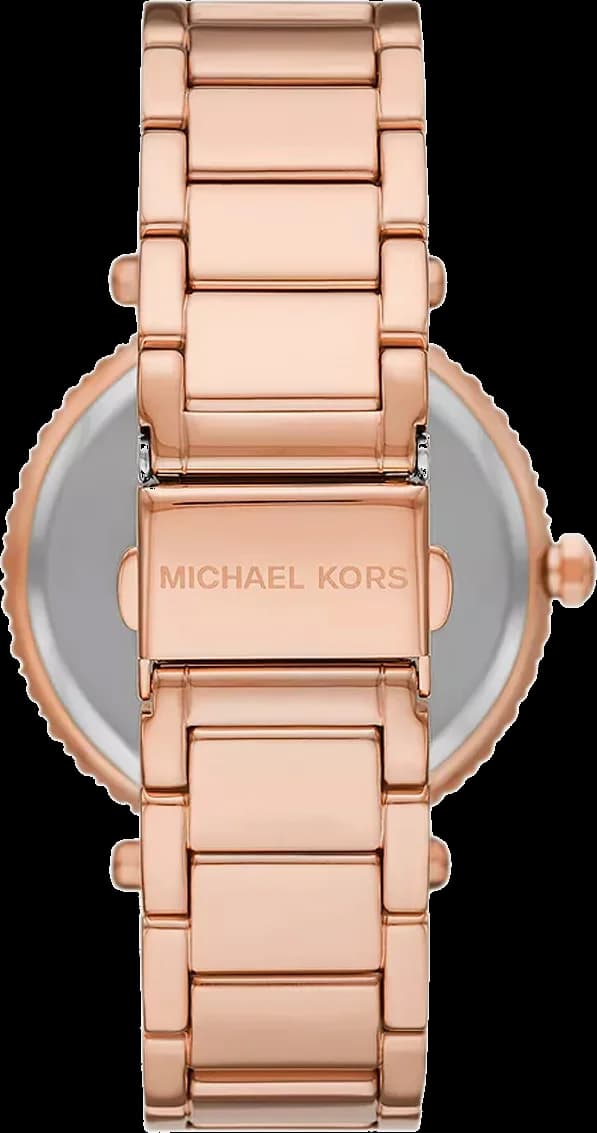Montre Femme Michael Kors Parker MK4695 Cadran nacre bracelet acier inoxydable or rose vue 3