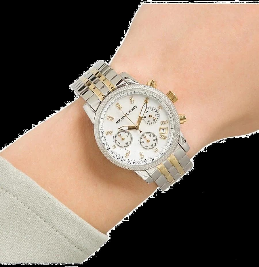 Montre Michael Kors MK5057 femme détail bracelet acier inoxydable