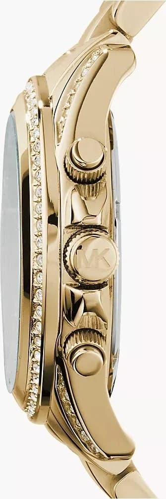 Montre Michael Kors MK5166 en Acier Doré avec Strass et Triple Compteur vue 2