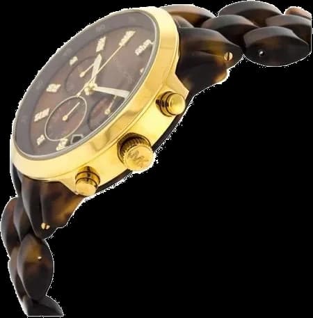 Montre Michael Kors MK5216 Bracelet Acétate Marron Boucle Déployante Profil