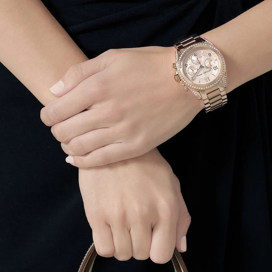 Montre Femme Michael Kors Runway MK5263 Bracelet acier or rose vue 4