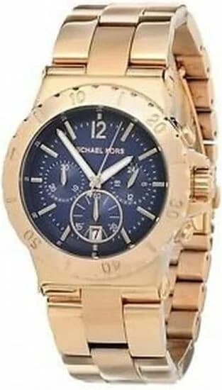 Montre Michael Kors MK5410 Chronographe Or Rose et Cadran Bleu Sombre vue 3