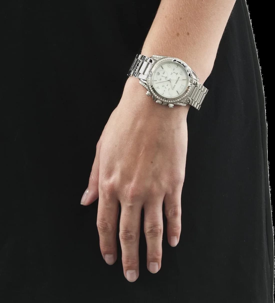 Montre Michael Kors MK5520 femme détail cadran blanc
