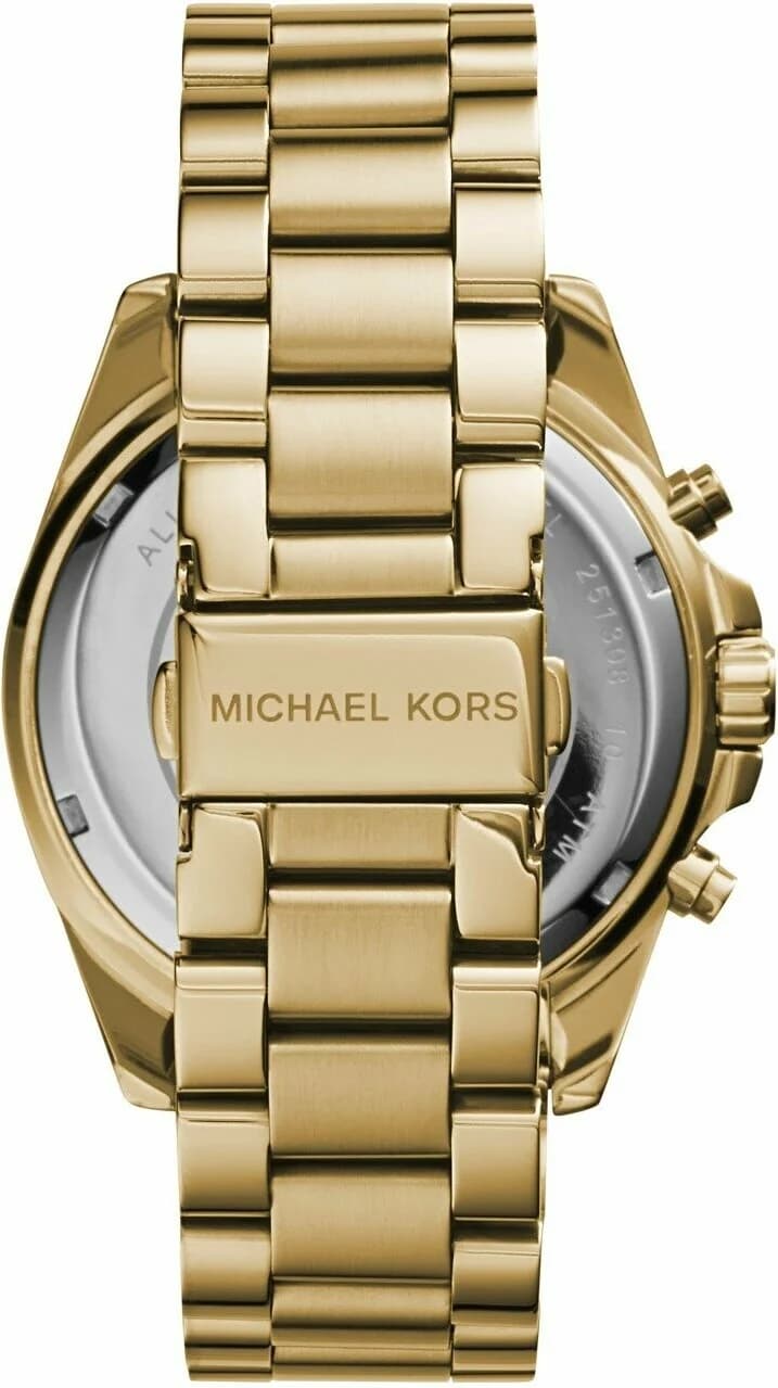 Montre Michael Kors MK5605 Bradshaw chronomètre acier doré vue 3