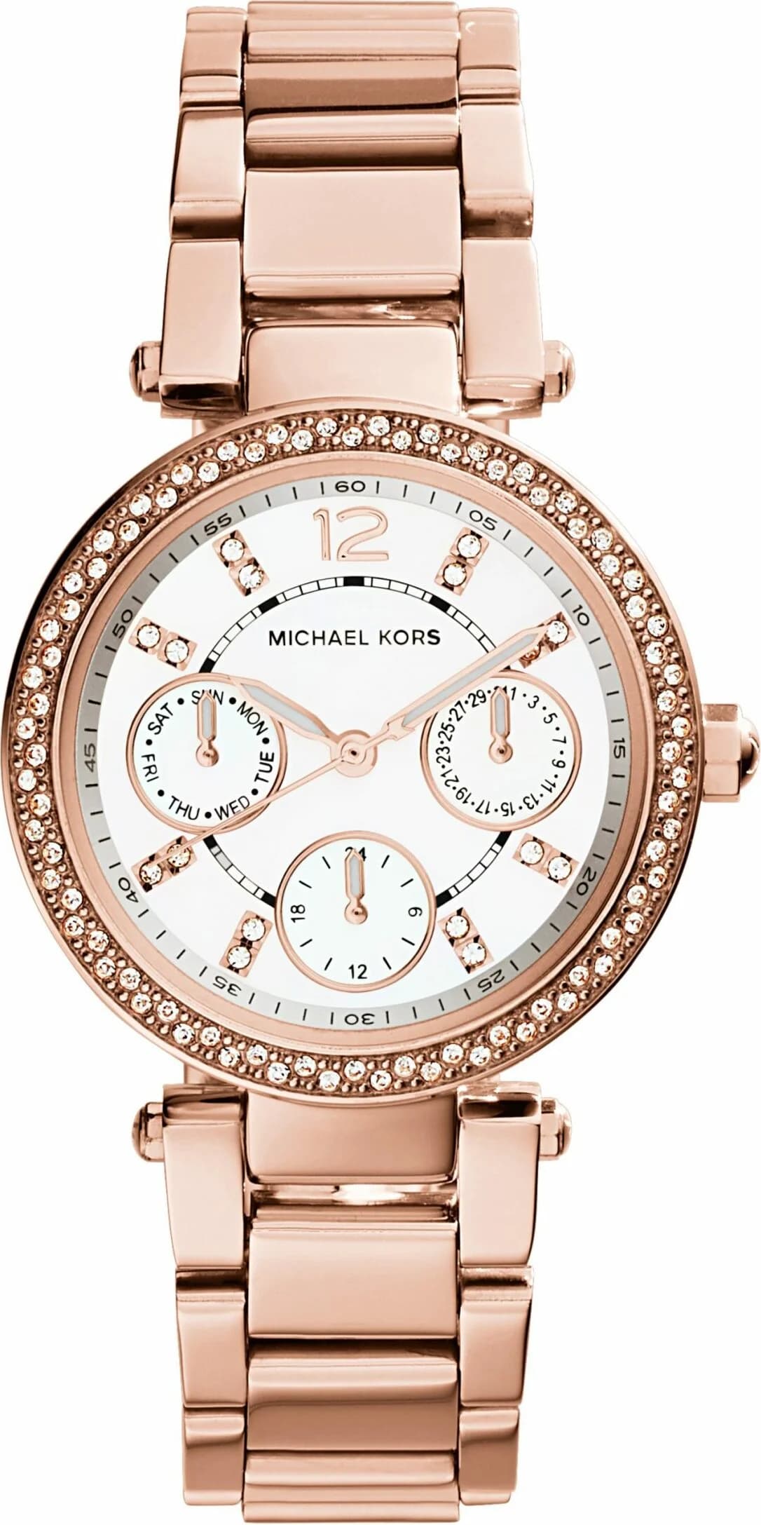 Montre Michael Kors MK5616 femme détail cadran blanc