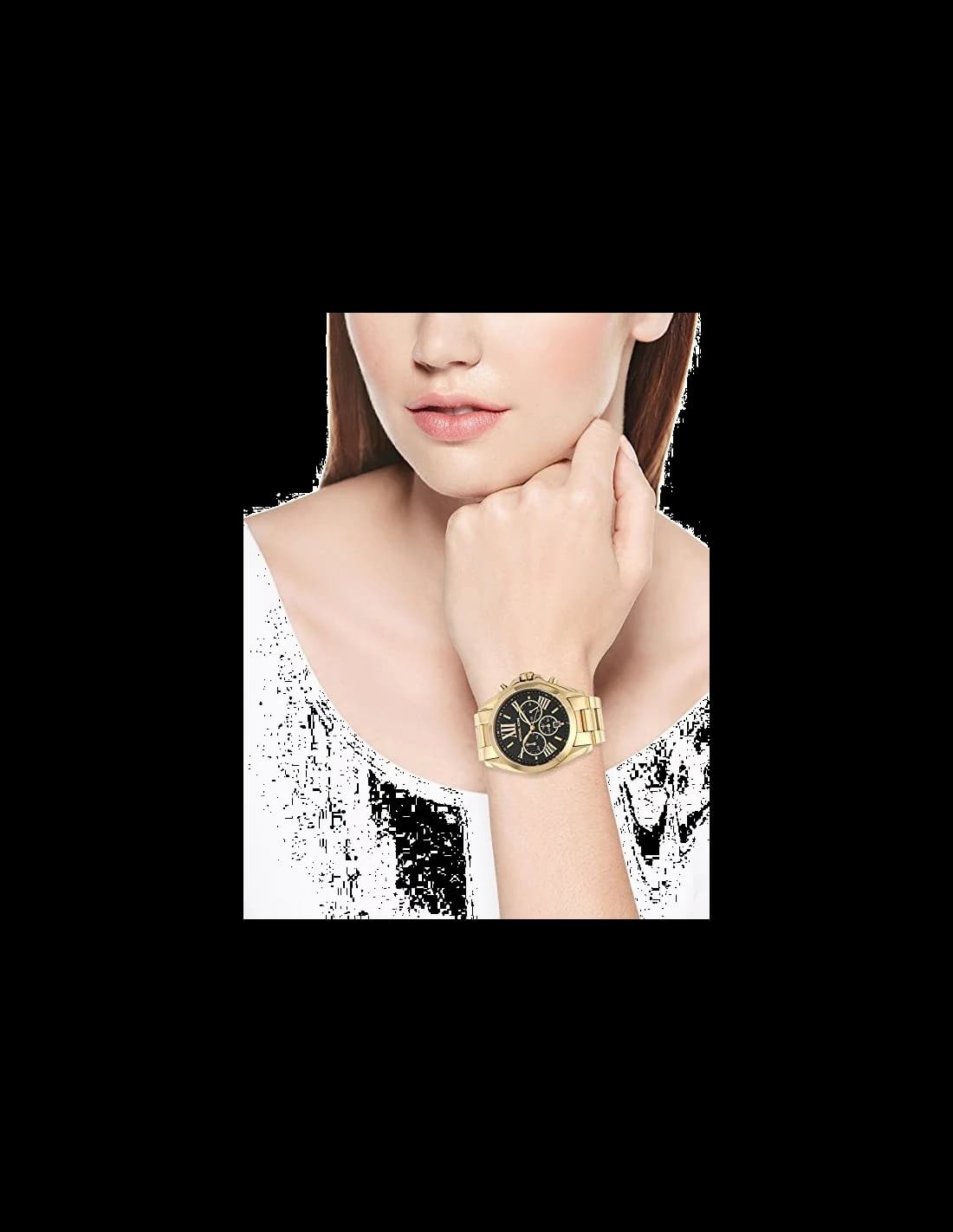 Montre Michael Kors MK5739 Bradshaw en acier doré et cadran noir vue 4