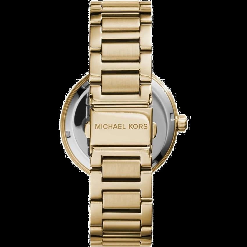 Montre Michael Kors MK5867 en Acier Doré avec Cadran Champagne et Strass vue 3