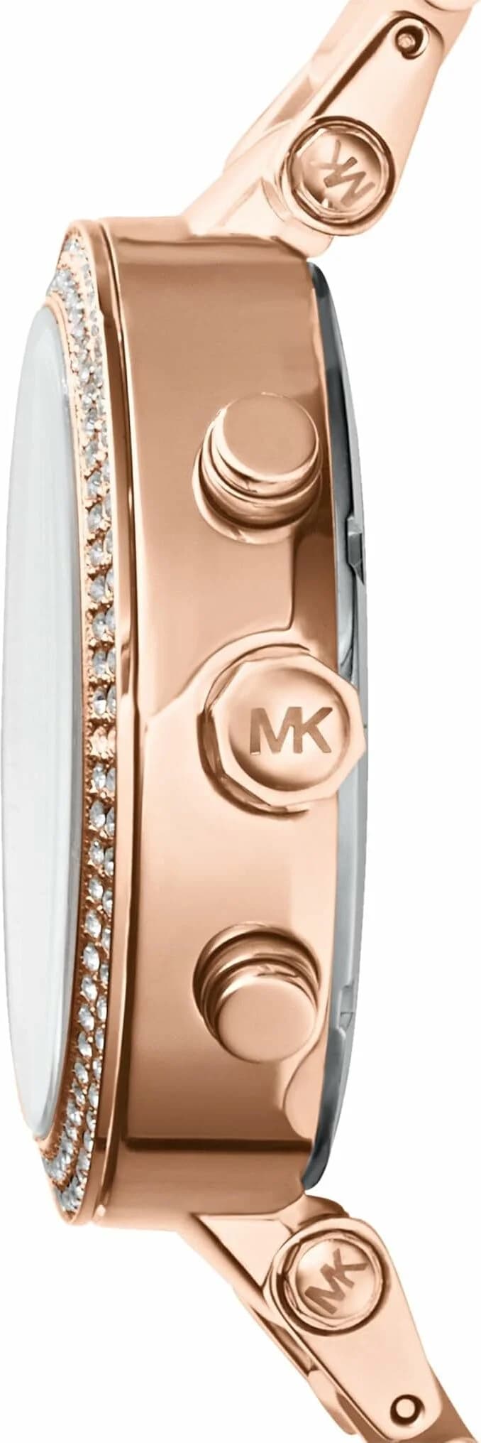 Montre Femme Michael Kors Parker MK5896 Bracelet en acier or rose et acétate vue 2