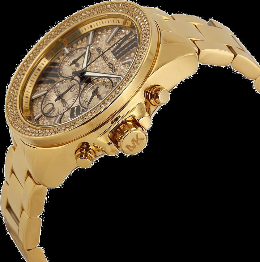 Montre Michael Kors MK6095 en acier inoxydable doré vue 3