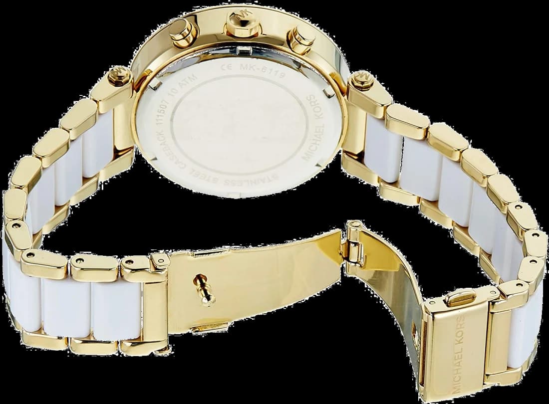 Montre Michael Kors MK6119 Bicolore Or et Acier avec Cristaux vue 4