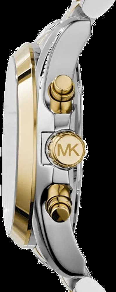 Montre Michael Kors MK6165 Cadran Bleu et Bracelet Bi-ton Or et Argent vue 2