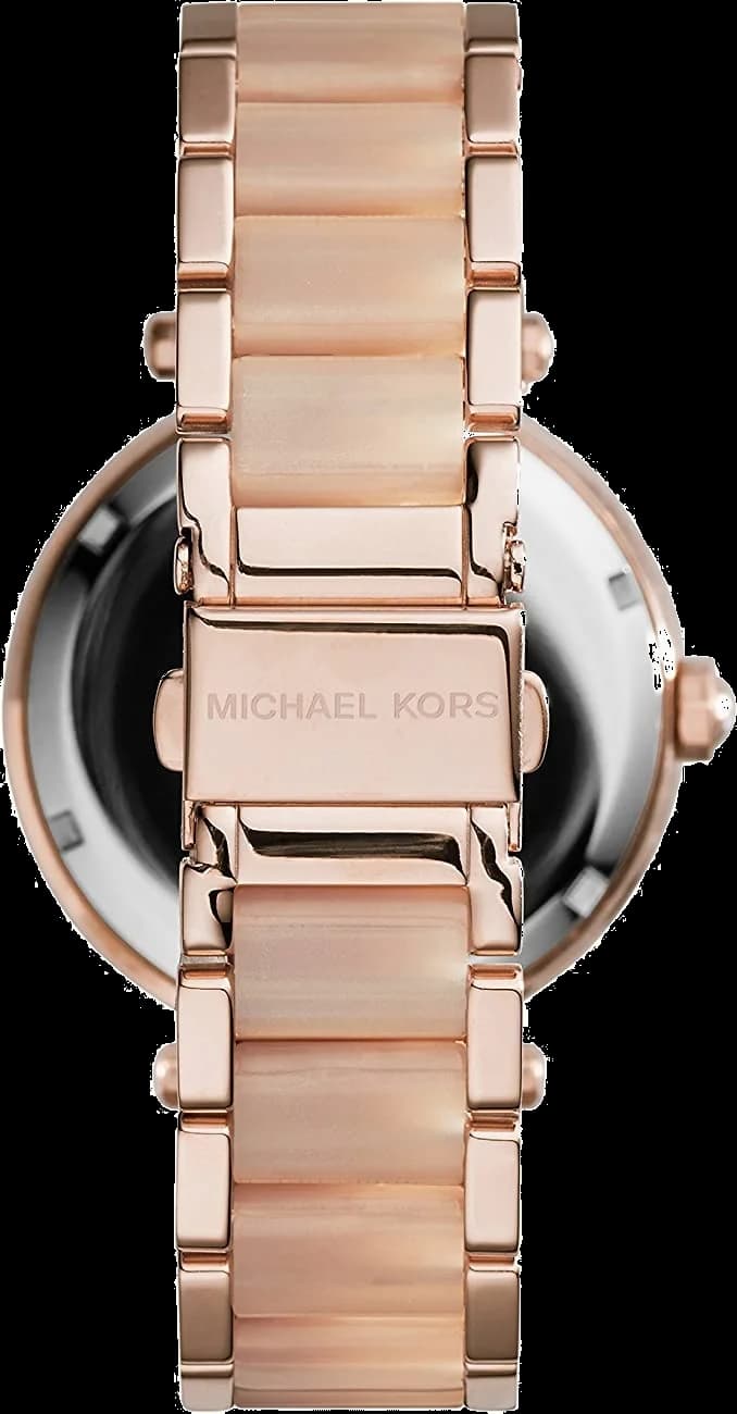 Montre Michael Kors MK6176 en acier doré rose et cadran serti de brillants vue 3