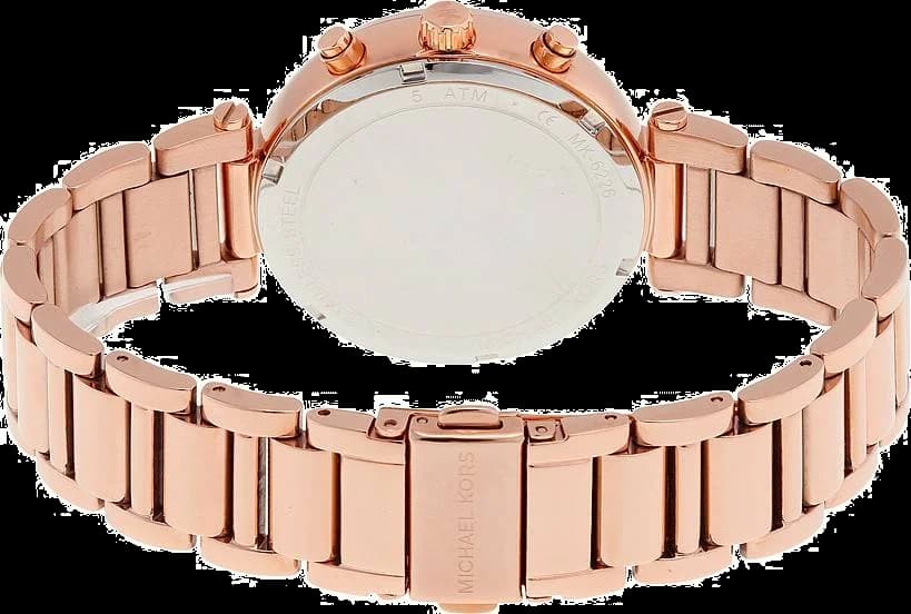 Montre Femme Michael Kors MK6226 Sawyer en Acier Or Rose et Cadran Rose vue 3
