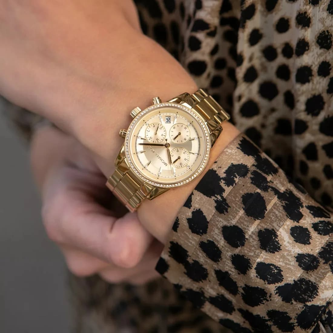 Montre Michael Kors MK6356 Ritz poignet bracelet 18mm acier doré femme