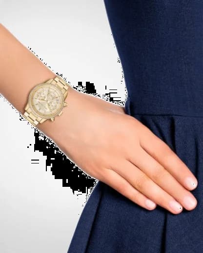 Montre Michael Kors MK6597 Ritz Chronographe Dorée Cadran Champagne vue 3