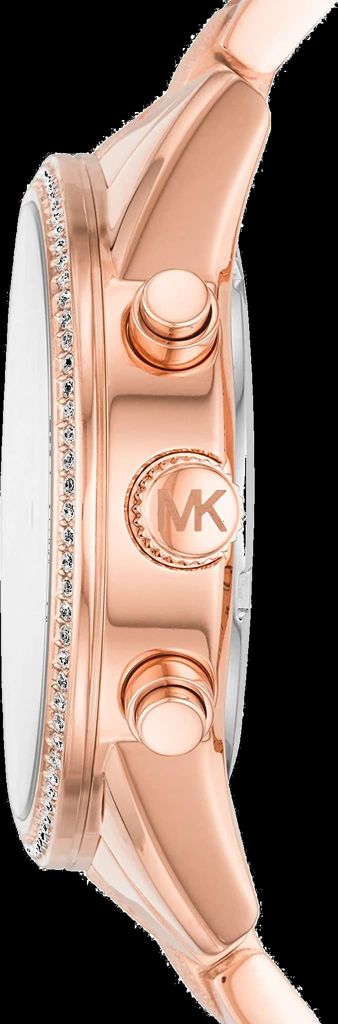 Montre Femme Michael Kors Ritz MK6598 bracelet or rose en poudre de cristaux vue 2