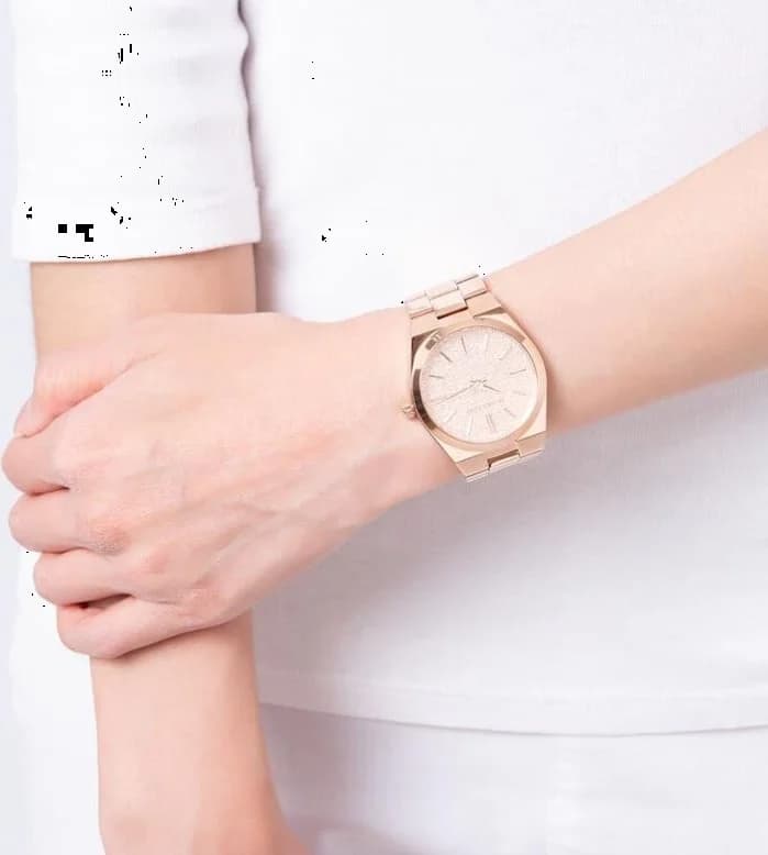 Montre Michael Kors MK6624 Channing en Acier Or Rose et Cadran Cristaux vue 3