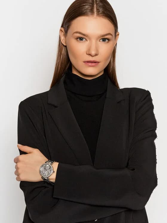 Montre femme Michael Kors Parker MK6658 cadran argenté et bracelet en acier inoxydable vue 4