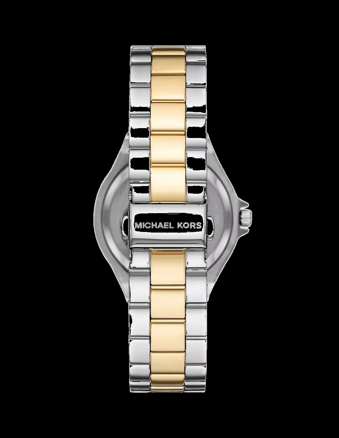 Montre femme Michael Kors Lennox MK6988 cadran doré bracelet en acier inoxydable bicolore vue 3
