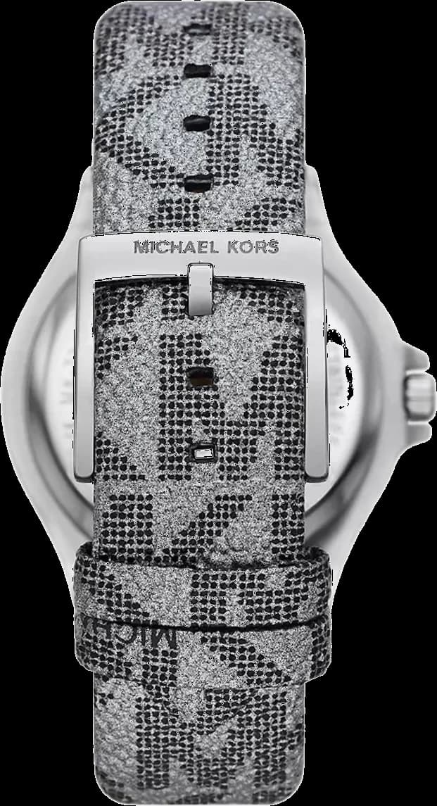 Montre Michael Kors Lennox MK7309 bracelet imprimé MK en cuir vue 2