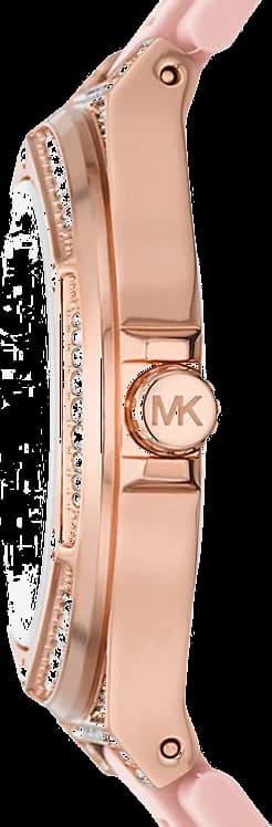 Montre Michael Kors Lennox MK7334 bracelet en silicone rose vue 2