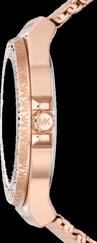 Montre Michael Kors Lennox MK7336 cadran or rose bracelet en maille milanaise vue 3