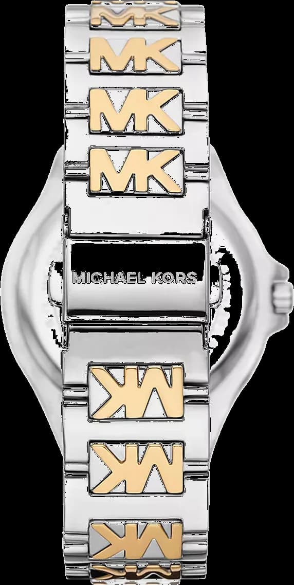 Montre femme Michael Kors Lennox MK7338 bracelet bicolore gravé MK vue 2
