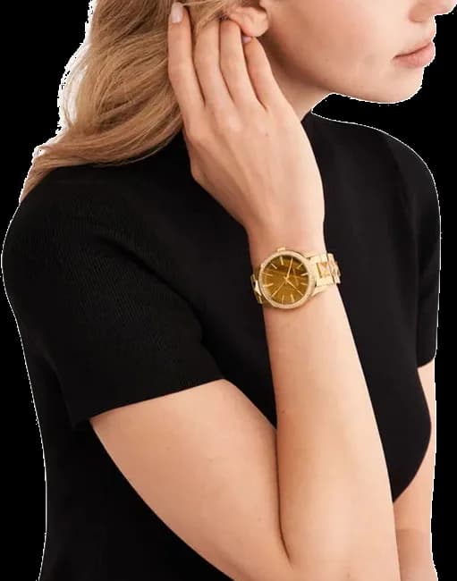 Montre Michael Kors Runway MK7389 cadran marron bracelet en acier inoxydable vue 4