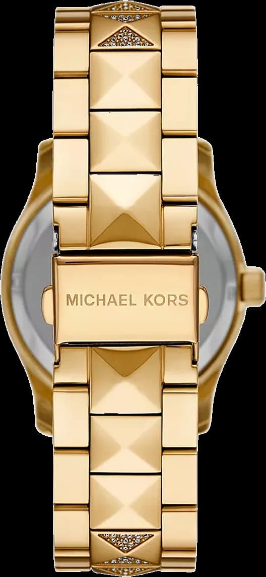 Montre Michael Kors Runway MK7390 cadran vert orné de cristaux vue 2