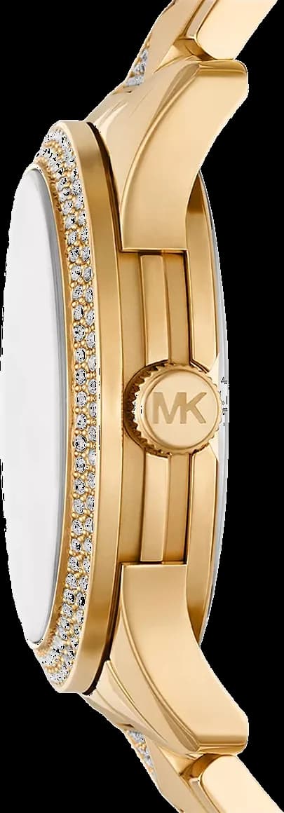 Montre Michael Kors Runway MK7390 cadran vert orné de cristaux vue 3